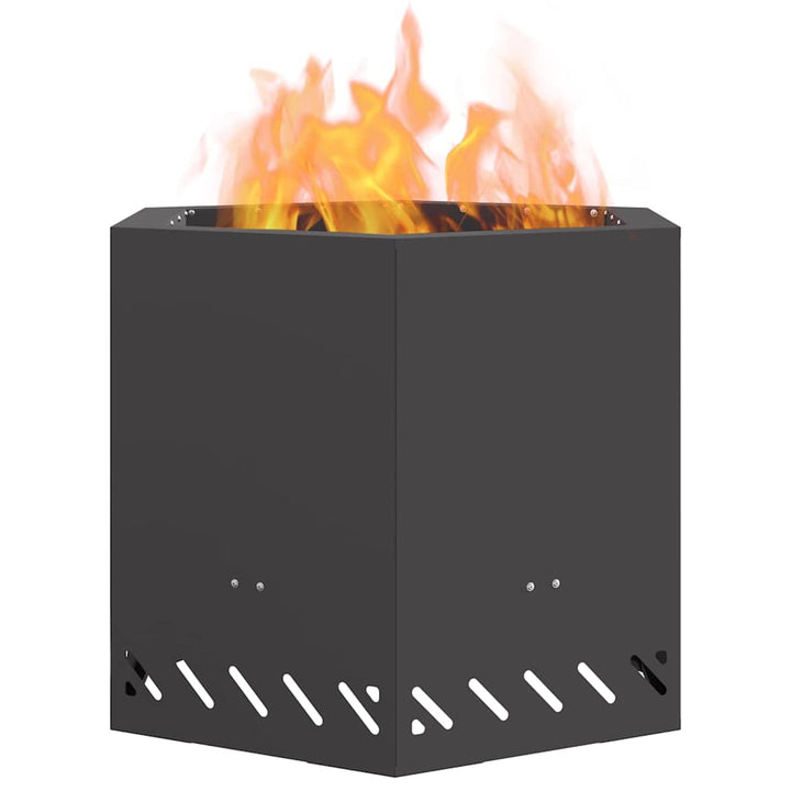 Røgfri ildsted Sort 58 x 58 x 51 cm Stål