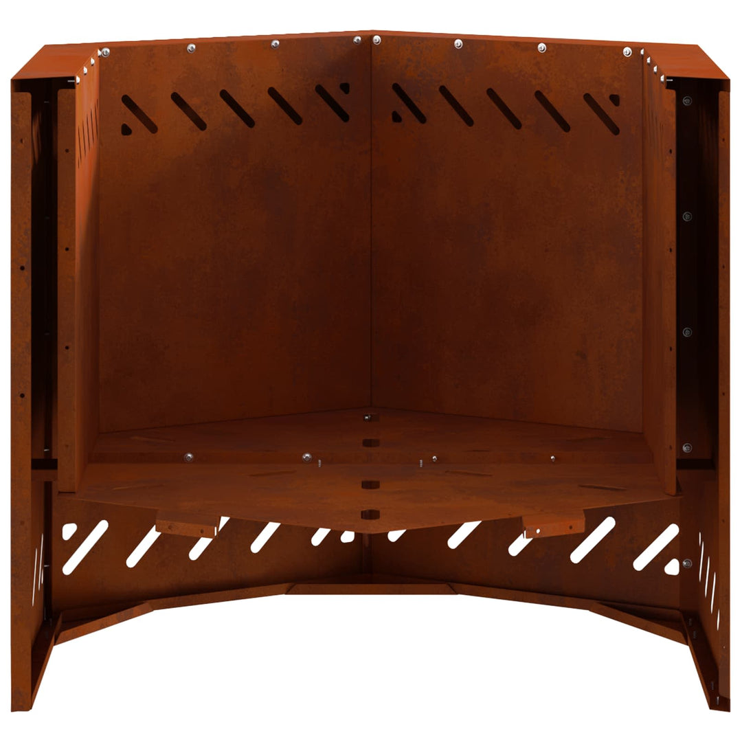 Røgfri ildsted Brun 58 x 58 x 51 cm Cortenstål