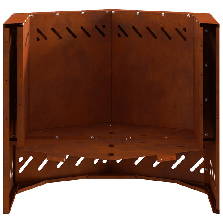 Røgfri ildsted Brun 58 x 58 x 51 cm Cortenstål