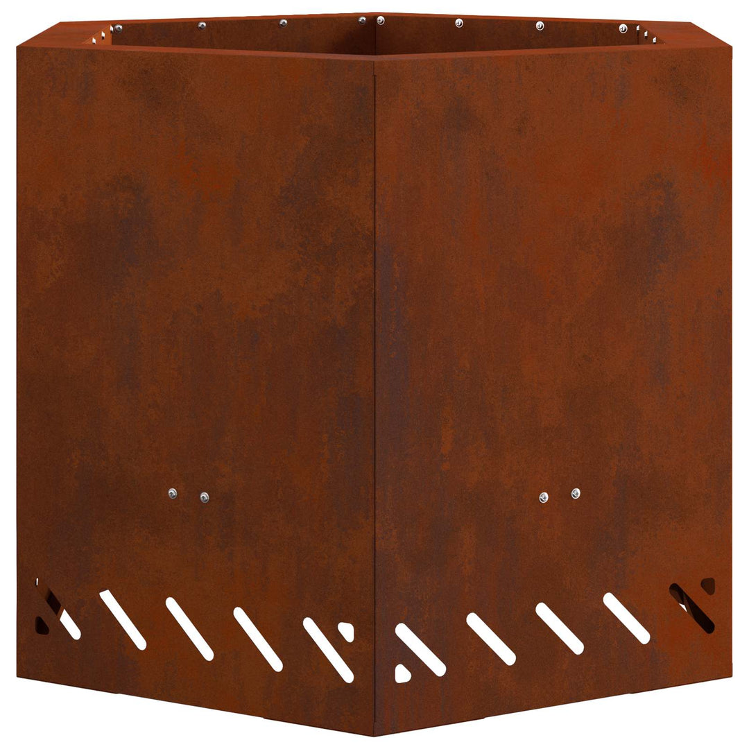 Røgfri ildsted Brun 58 x 58 x 51 cm Cortenstål