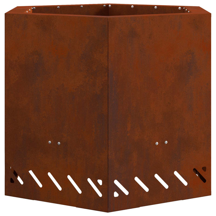 Røgfri ildsted Brun 58 x 58 x 51 cm Cortenstål