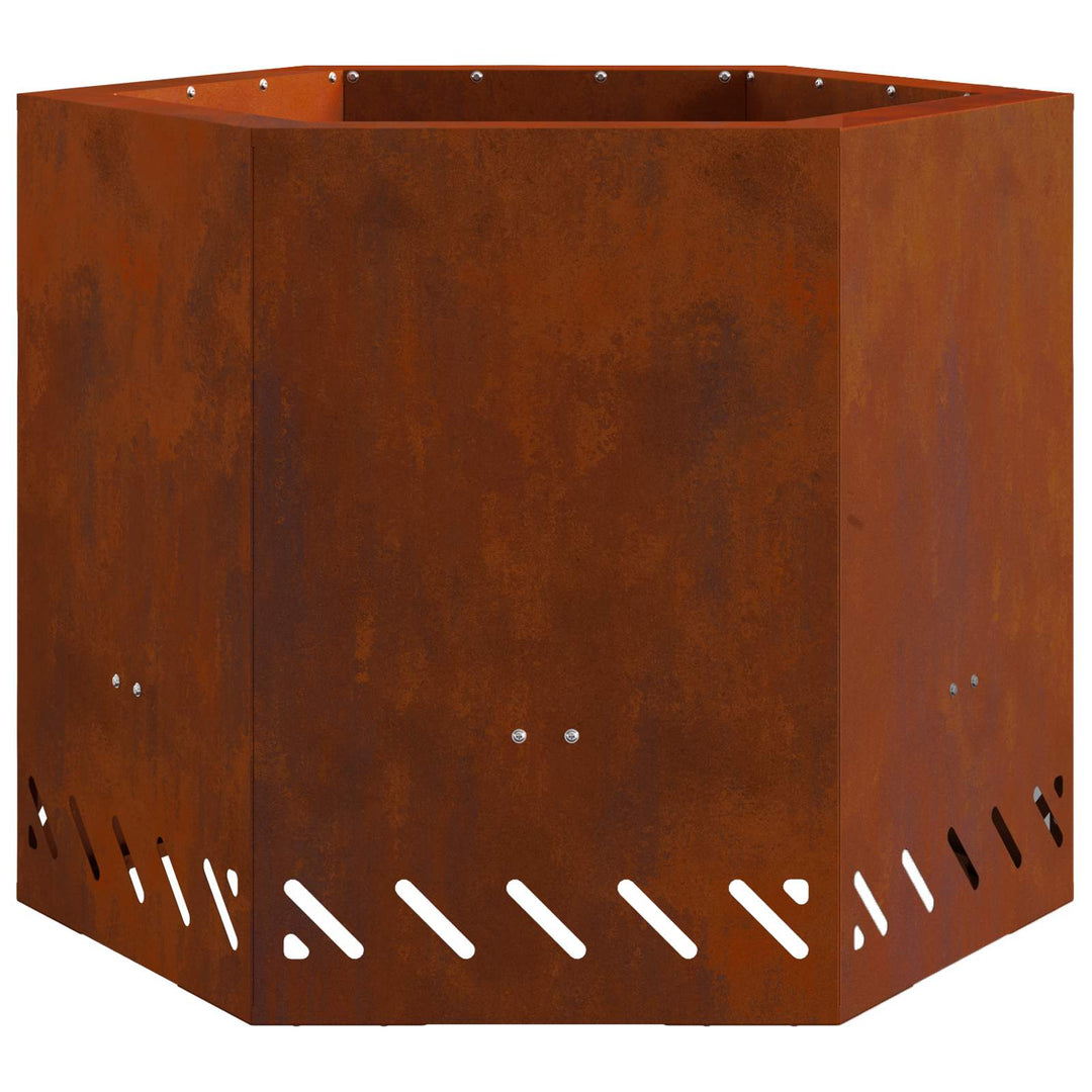 Røgfri ildsted Brun 58 x 58 x 51 cm Cortenstål