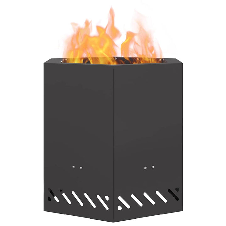Røgfri ildsted Sort 48 x 48 x 51 cm Stål