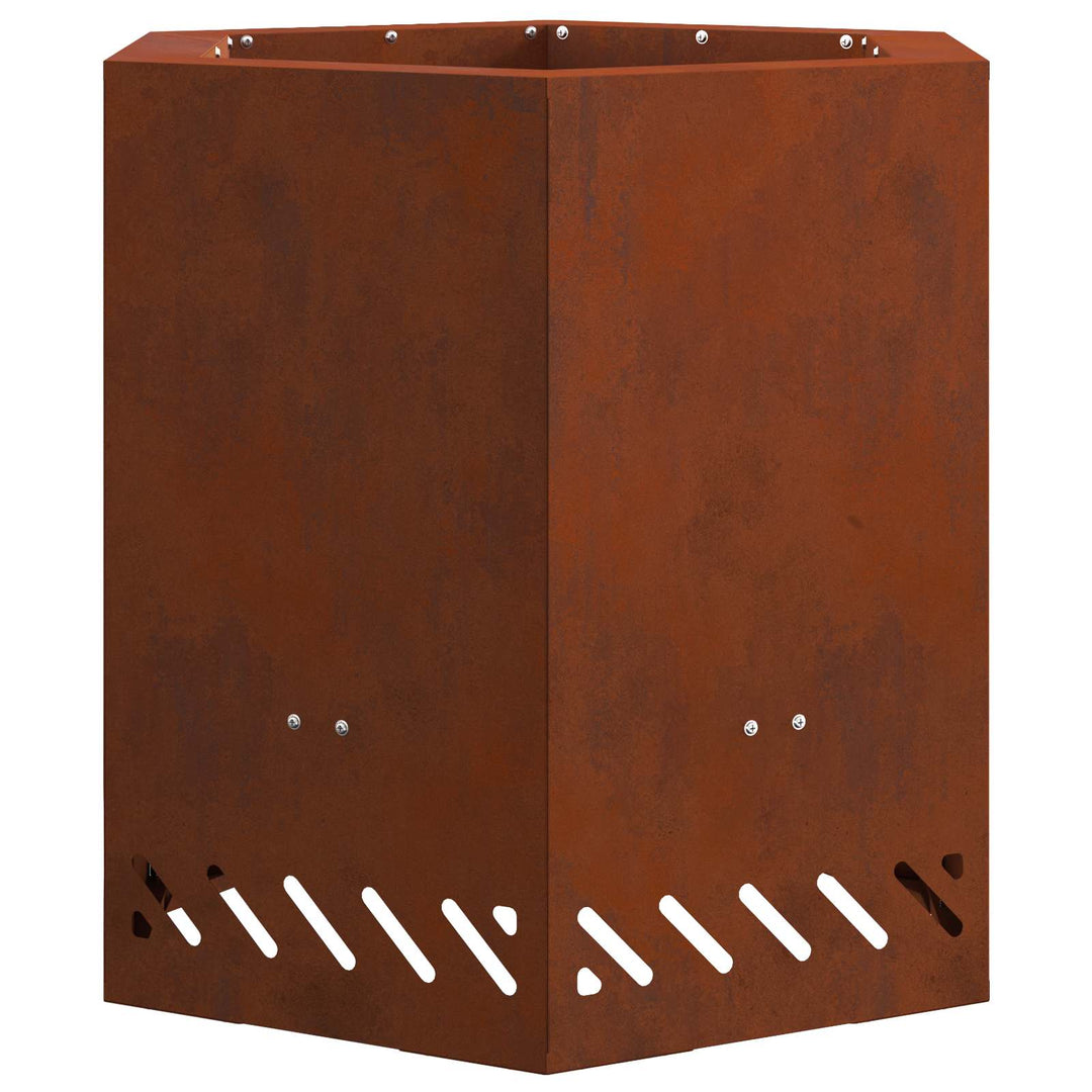 Røgfri ildsted Brun 48 x 48 x 51 cm Cortenstål