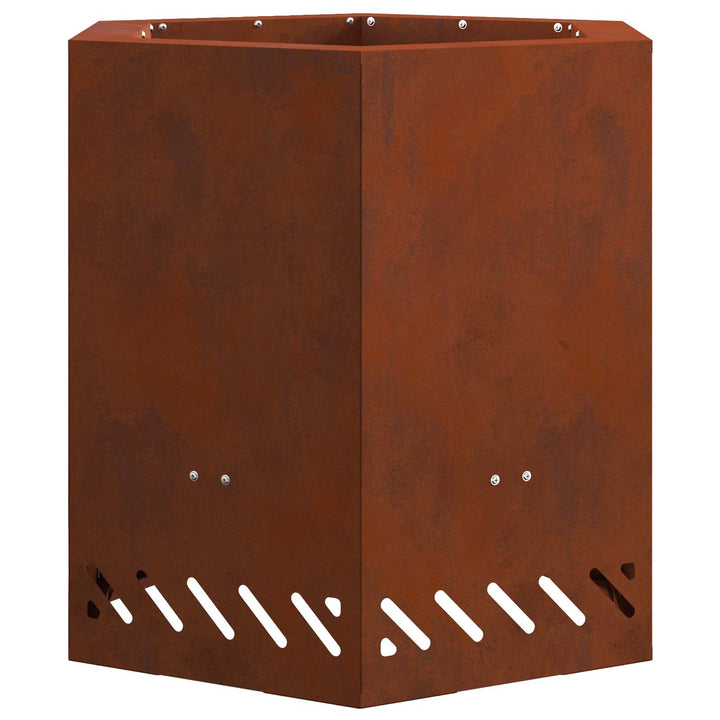 Røgfri ildsted Brun 48 x 48 x 51 cm Cortenstål