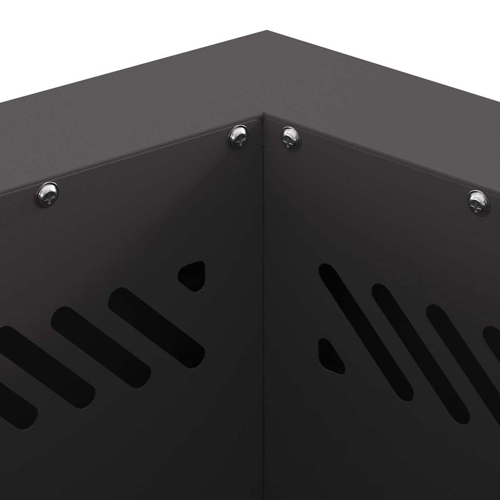 Røgfri ildsted Sort 38 x 38 x 51 cm Stål