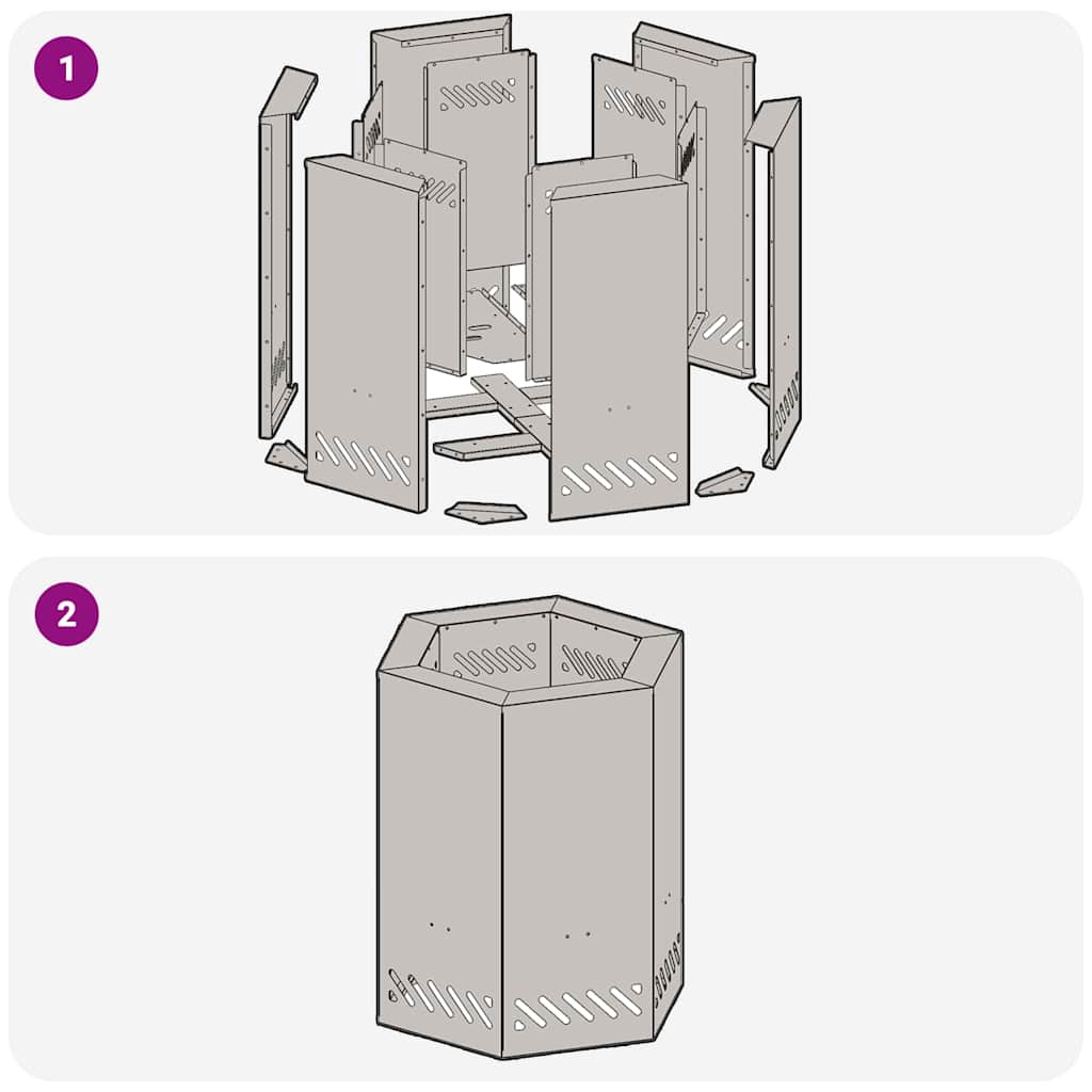 Røgfri ildsted Sort 38 x 38 x 51 cm Stål