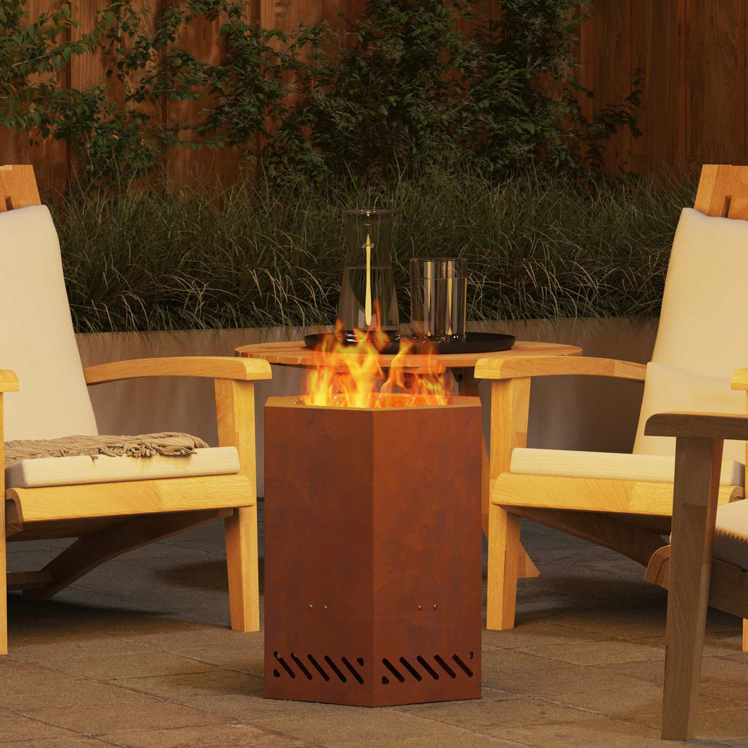 Røgfri ildsted Brun 38 x 38 x 51 cm Cortenstål