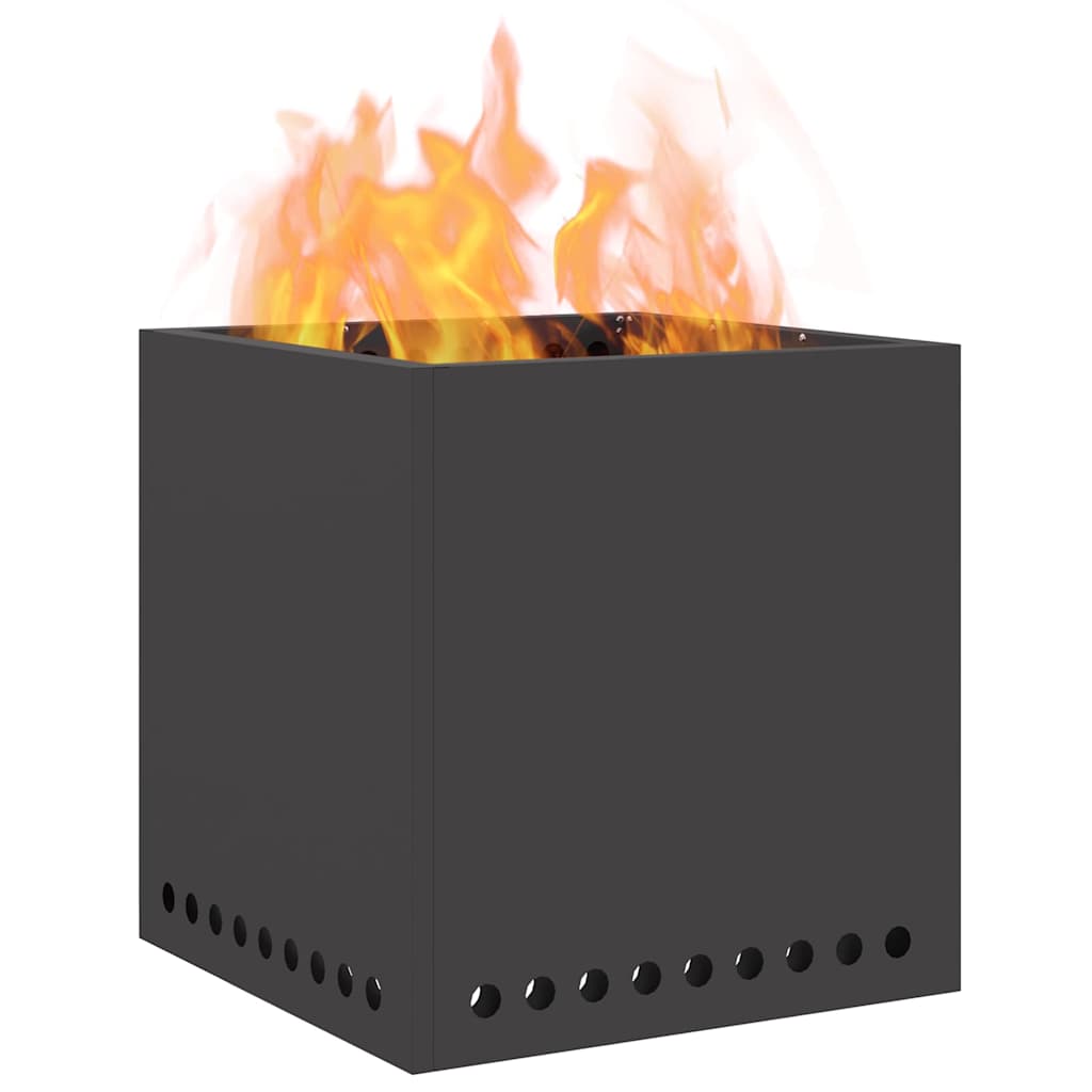 Røgfri ildsted Sort 48 x 48 x 50 cm Stål