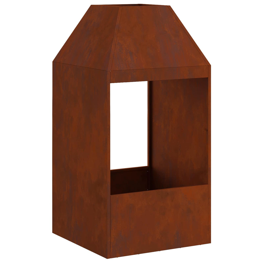 Bålsted Brun 50 x 50 x 100 cm Cortenstål
