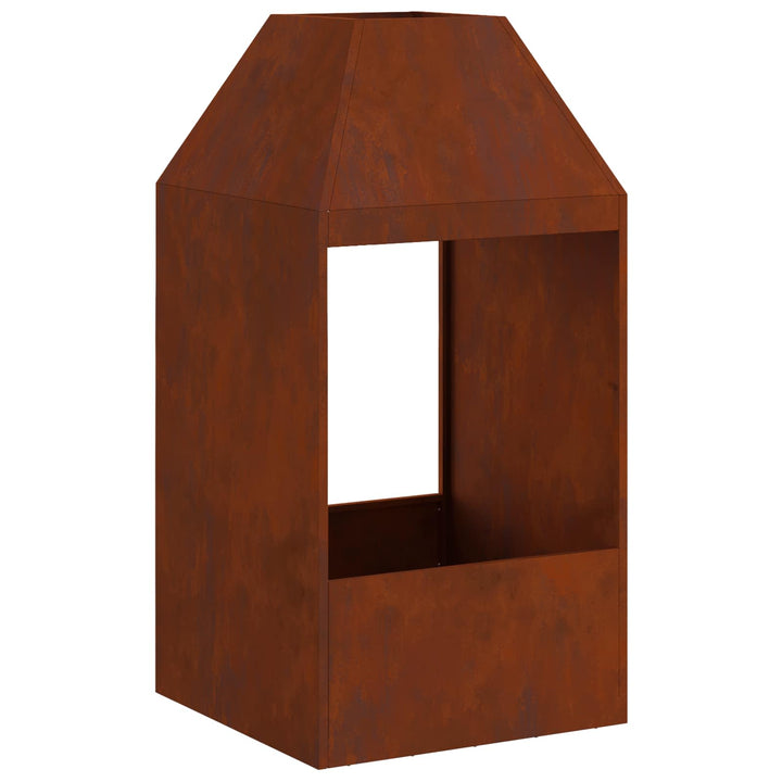 Bålsted Brun 50 x 50 x 100 cm Cortenstål