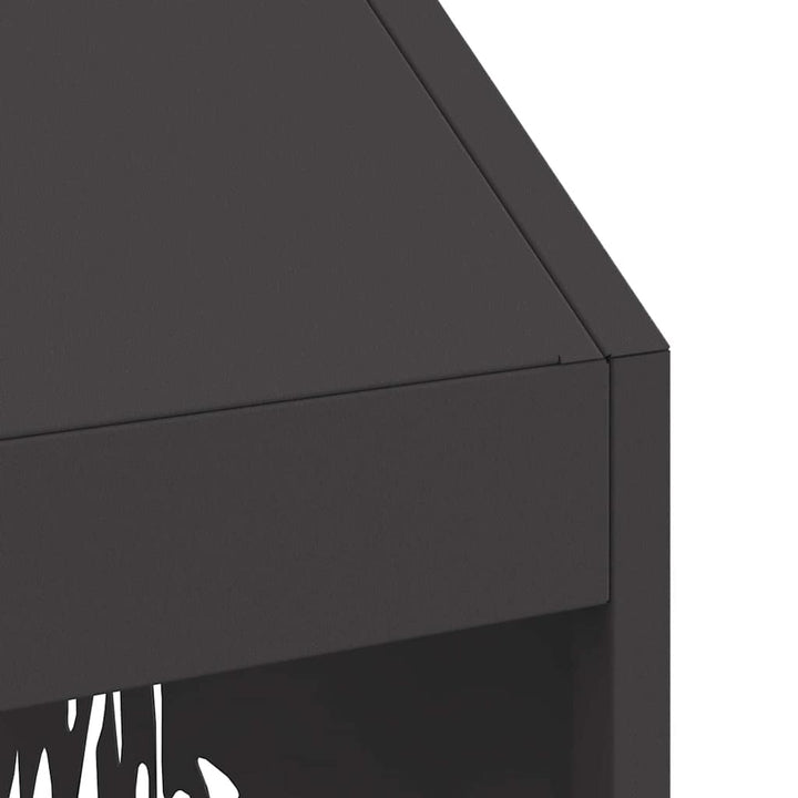 Bålsted Sort 50 x 50 x 100 cm Stål