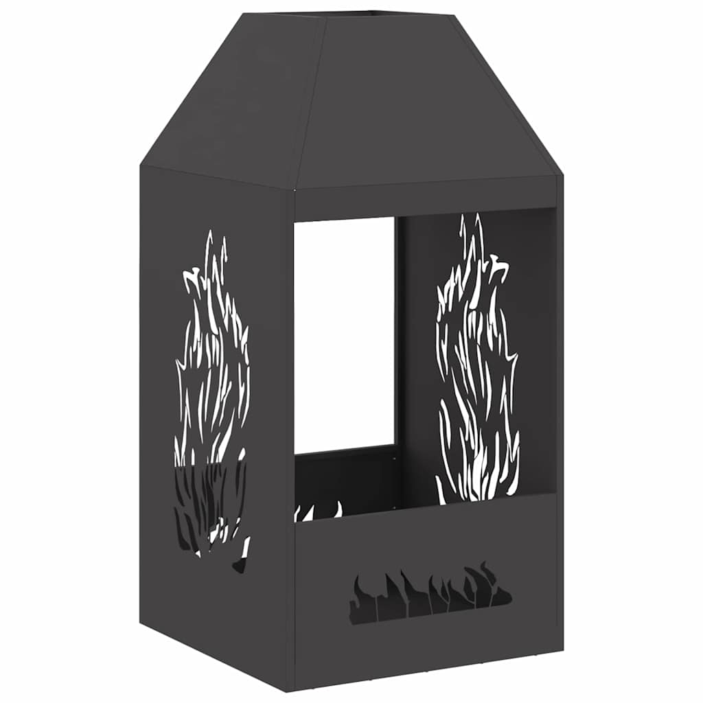 Bålsted Sort 50 x 50 x 100 cm Stål