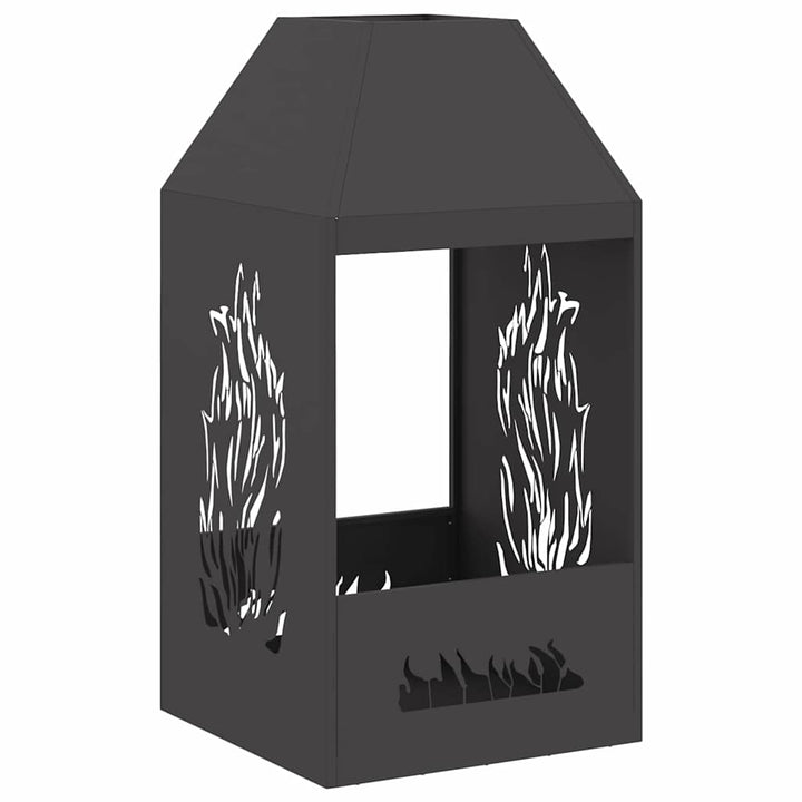 Bålsted Sort 50 x 50 x 100 cm Stål