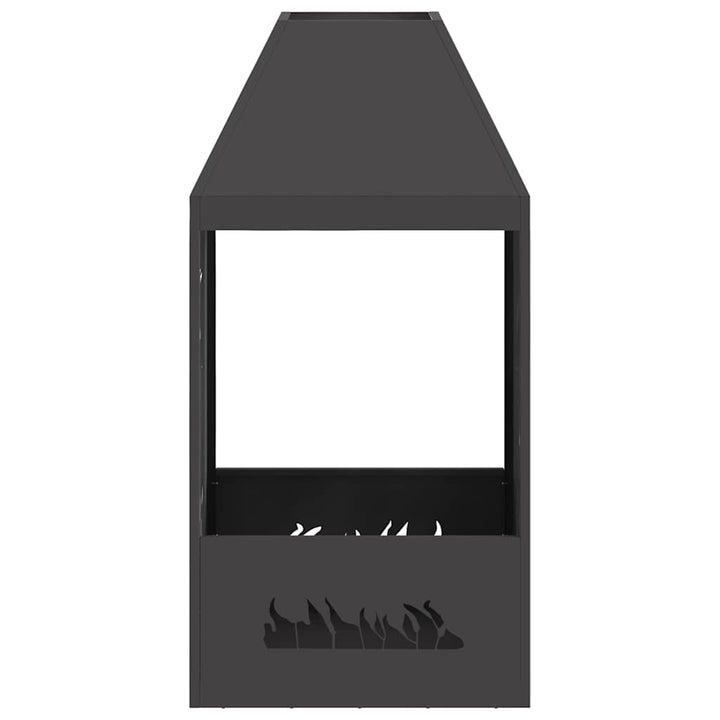 Bålsted Sort 50 x 50 x 100 cm Stål