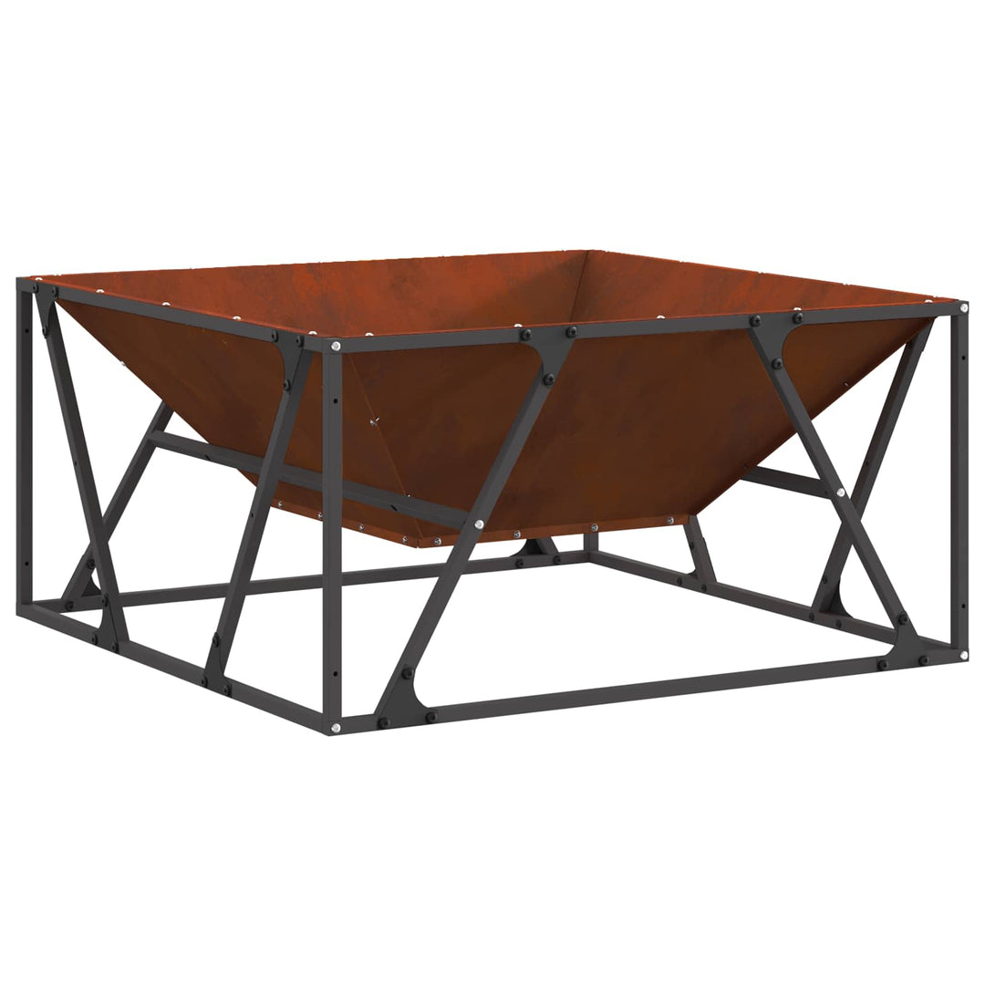 Bålsted Brun 80 x 80 x 40 cm Cortenstål