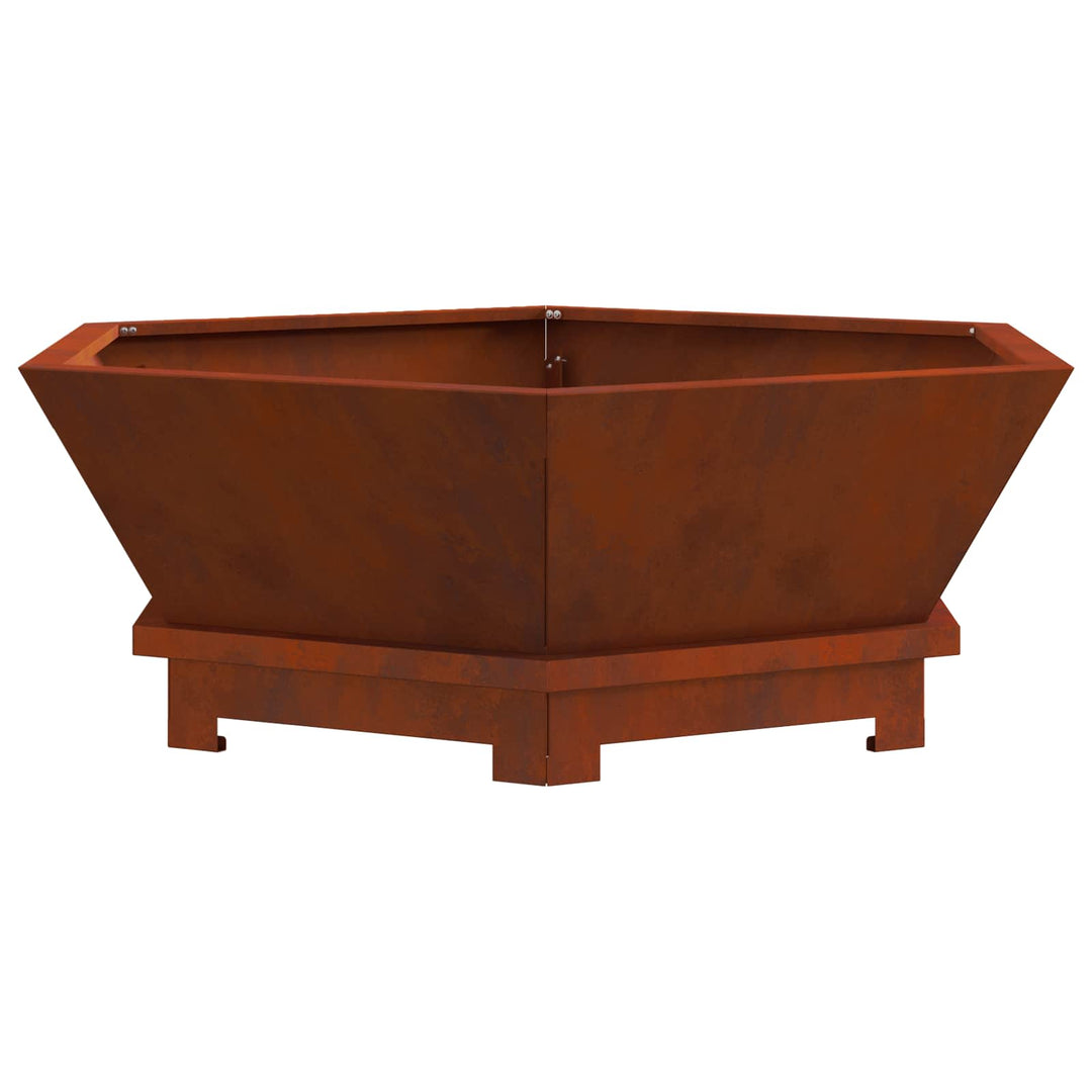 Bålsted Brun 75 x 75 x 28 cm Cortenstål
