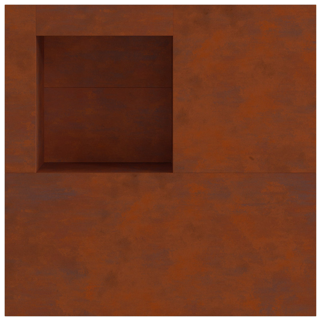 Bålsted Brun 100 x 100 x 30 cm Cortenstål