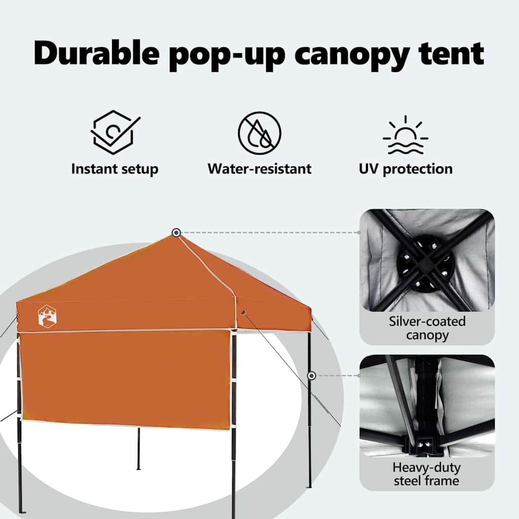 Canopy Tent Orange 194 x 194 x 251 cm Stof
