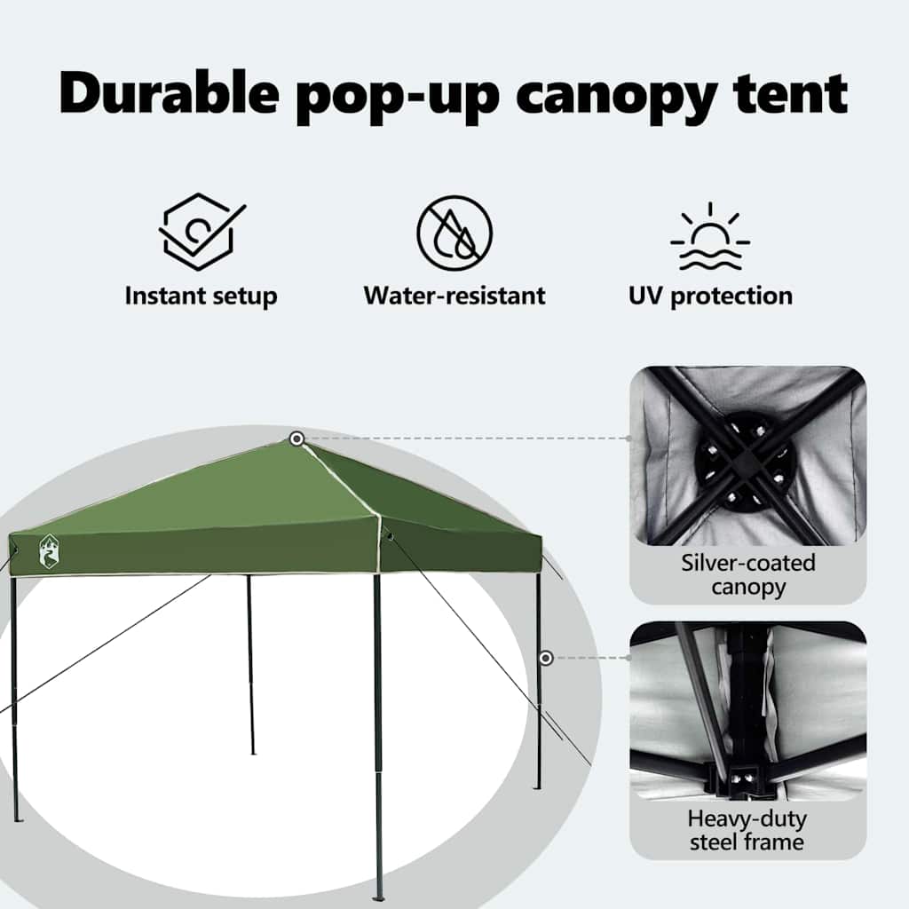 Canopy Tent Grøn 243 x 243 x 251 cm Stof