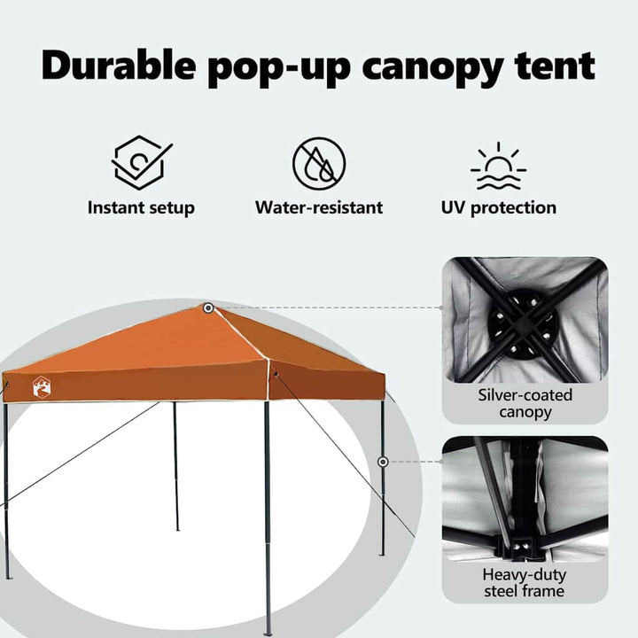 Canopy Tent Orange 243 x 243 x 251 cm Stof