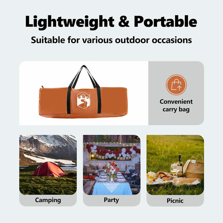 Canopy Tent Orange 243 x 243 x 251 cm Stof