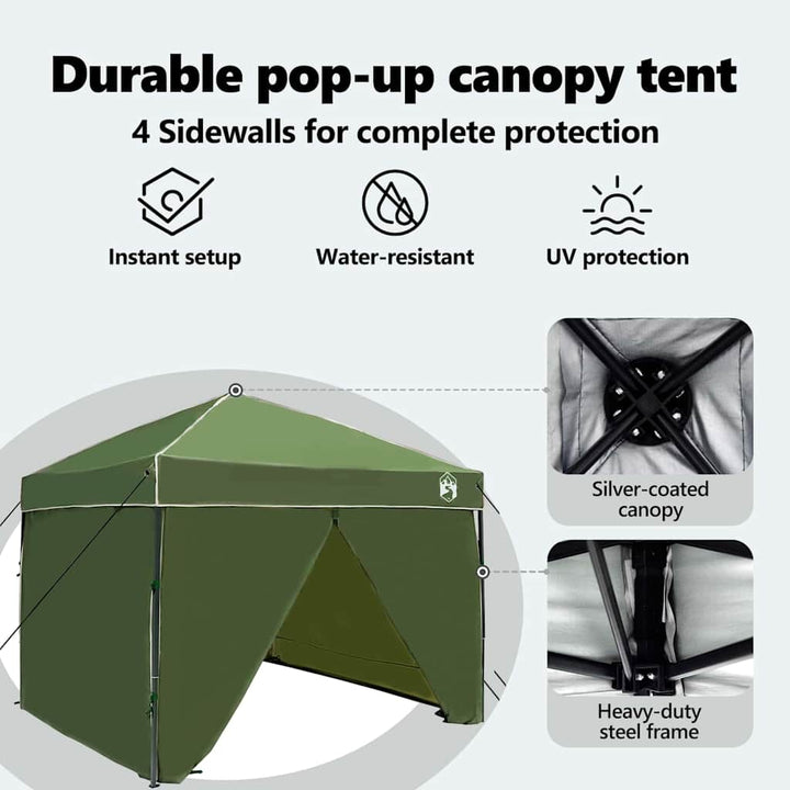 Canopy Tent Grøn 243 x 243 x 251 cm Stof