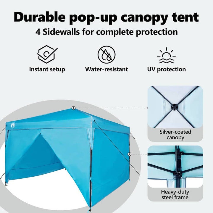 Canopy Tent Blå 290 x 290 x 251 cm Stof