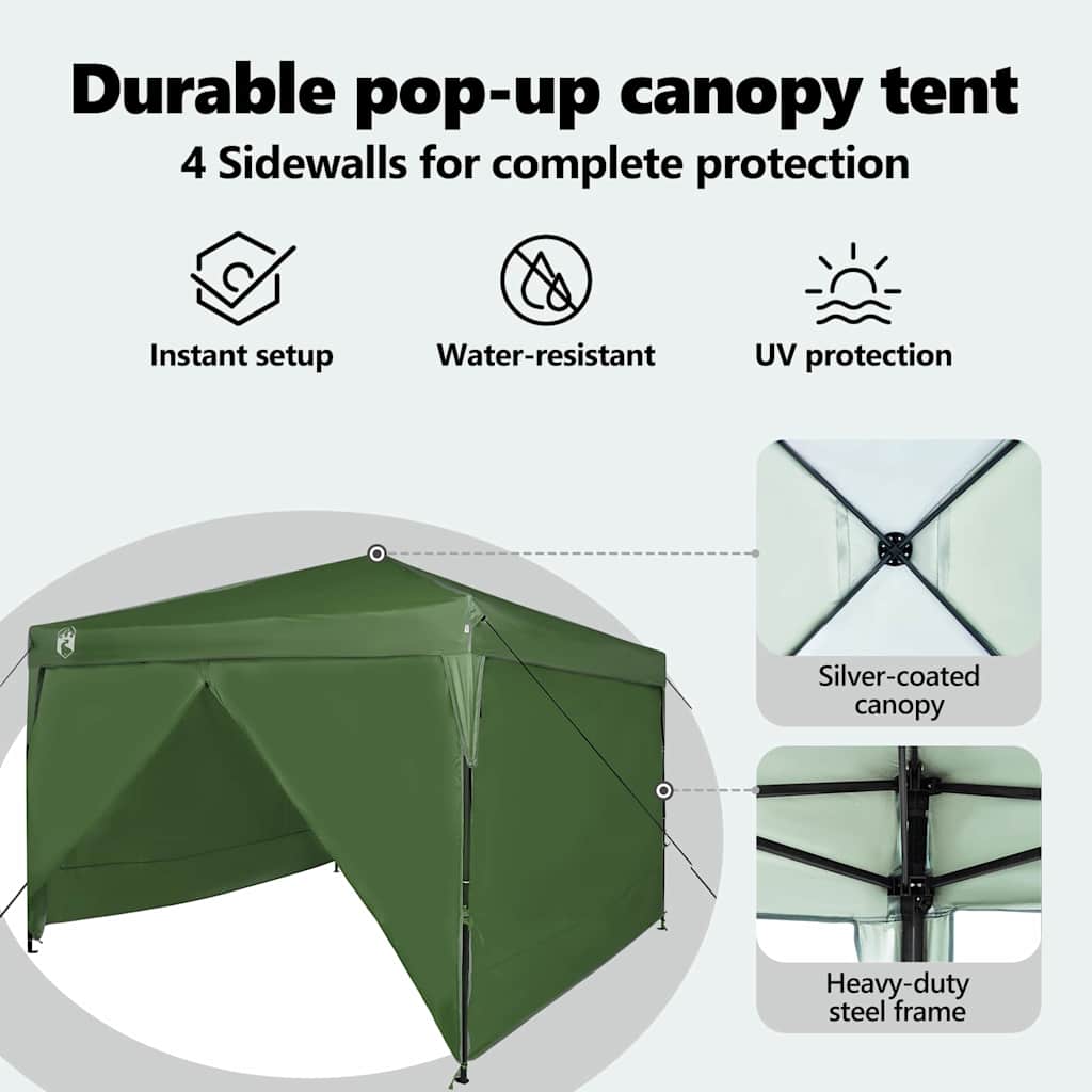 Canopy Tent Grøn 290 x 290 x 251 cm Stof