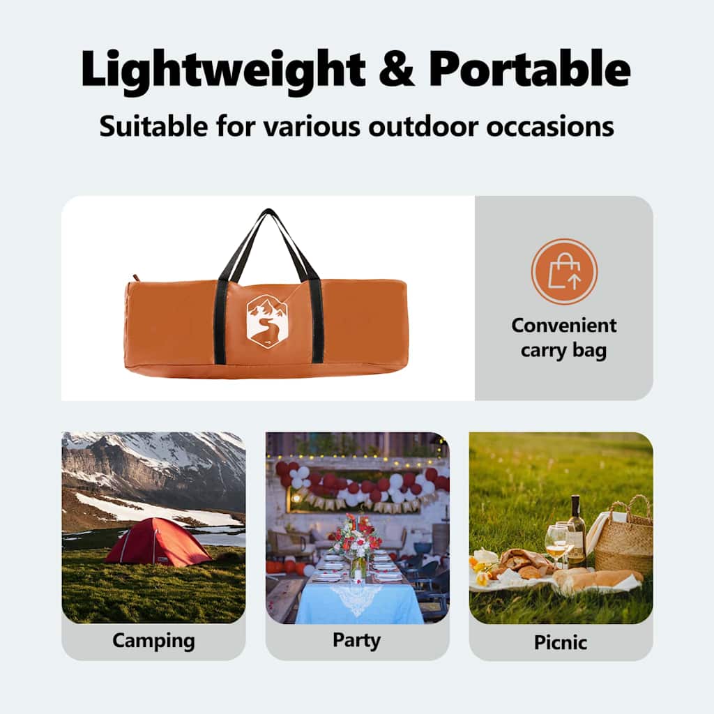 Canopy Tent Orange 290 x 290 x 251 cm Stof