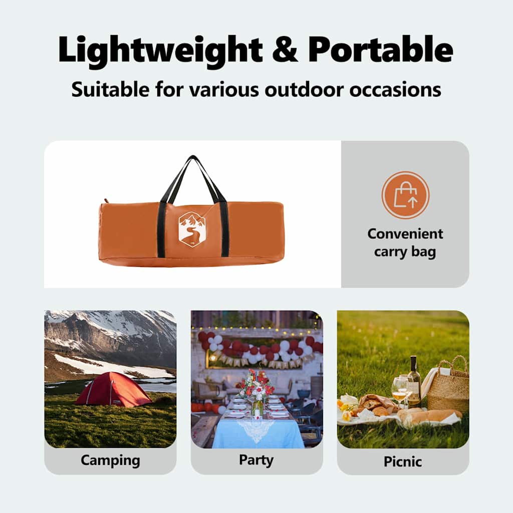 Canopy Tent Orange 290 x 290 x 251 cm Stof
