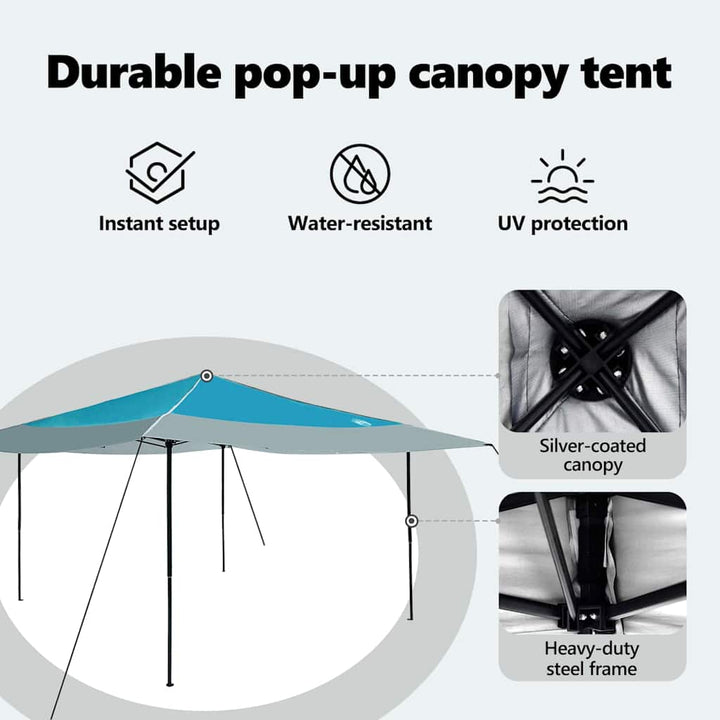 Canopy Tent Blå 395 x 395 x 251 cm Stof