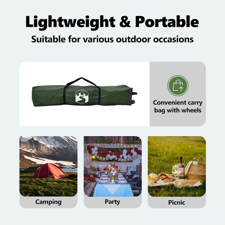 Canopy Tent Grøn 395 x 395 x 251 cm Stof