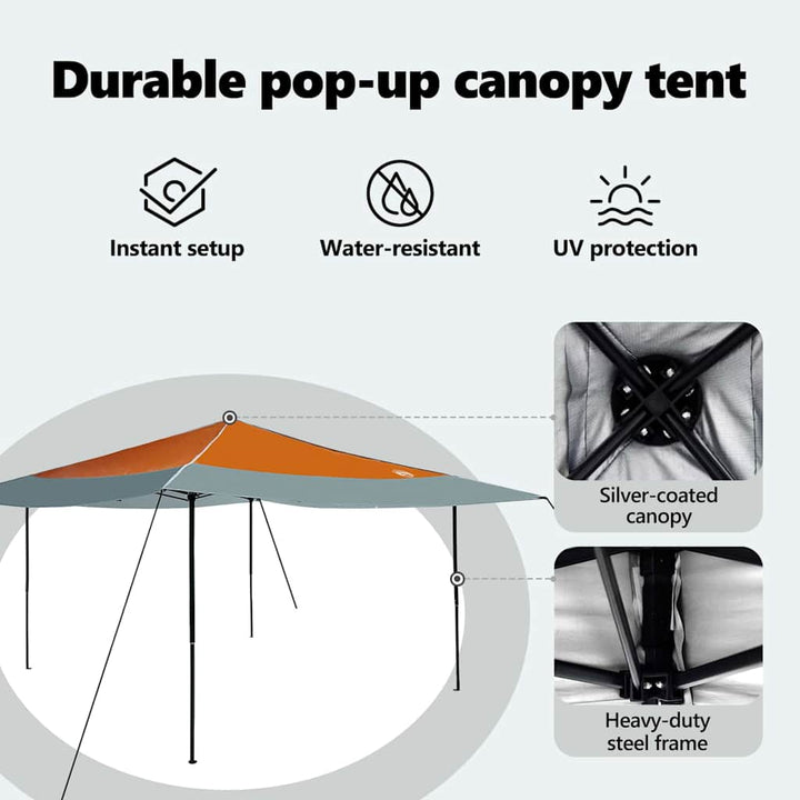 Canopy Tent Orange 395 x 395 x 251 cm Stof