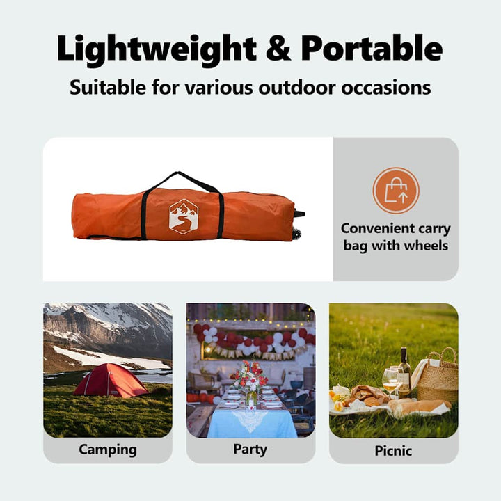 Canopy Tent Orange 395 x 395 x 251 cm Stof