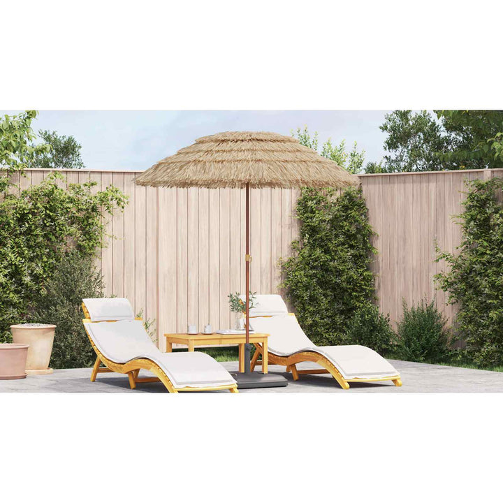Strand Parasol Naturfarvet 160 x 160 x 196 cm Polyester og Stål