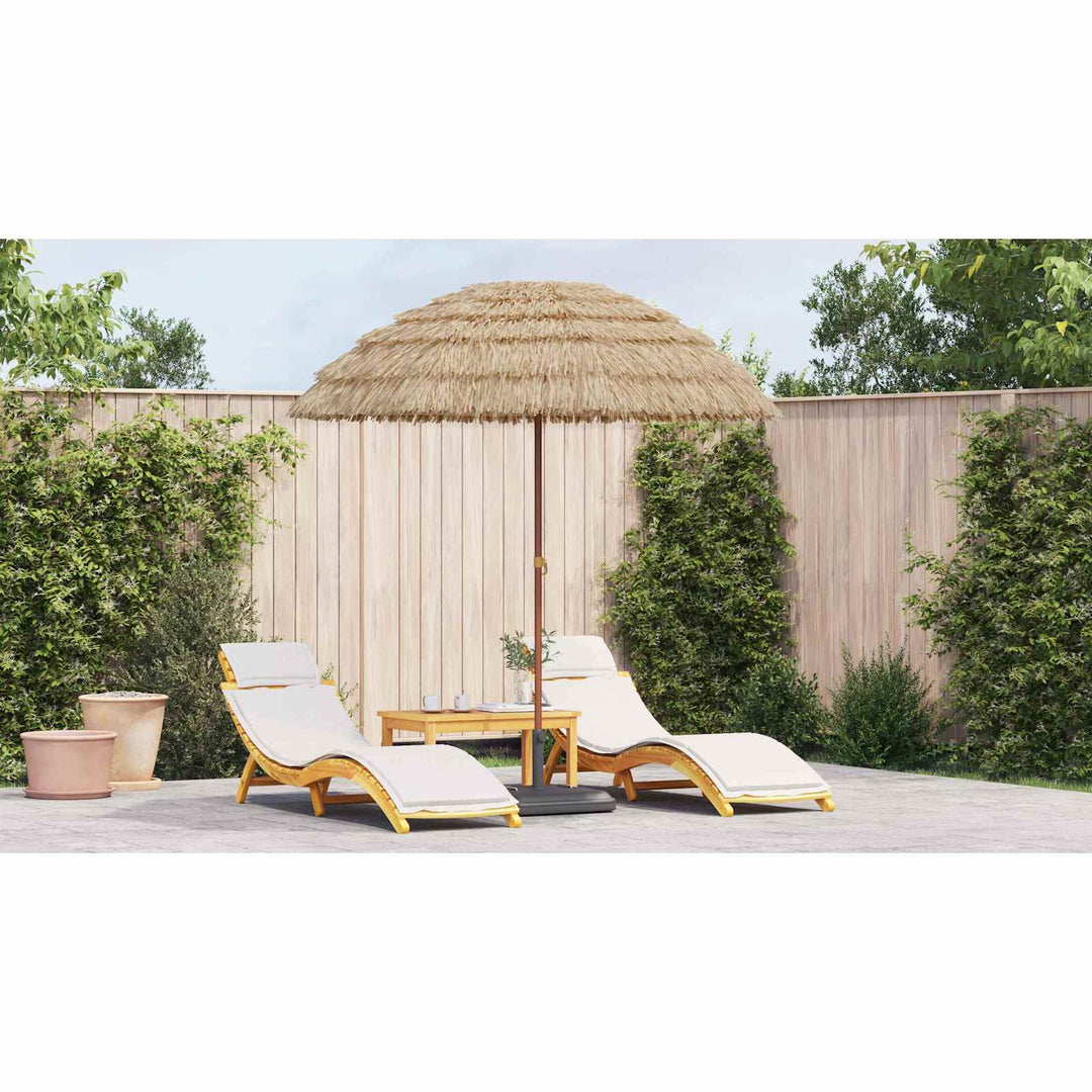 Strand Parasol Naturfarvet 205 x 205 x 210 cm Polyester og Stål