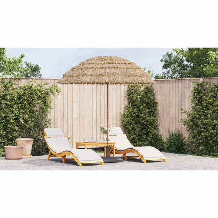 Strand Parasol Naturfarvet 205 x 205 x 210 cm Polyester og Stål