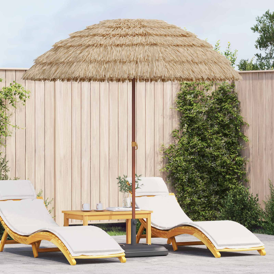 Strand Parasol 205 x 205 x 210 cm Polyester og Stål Naturfarvet