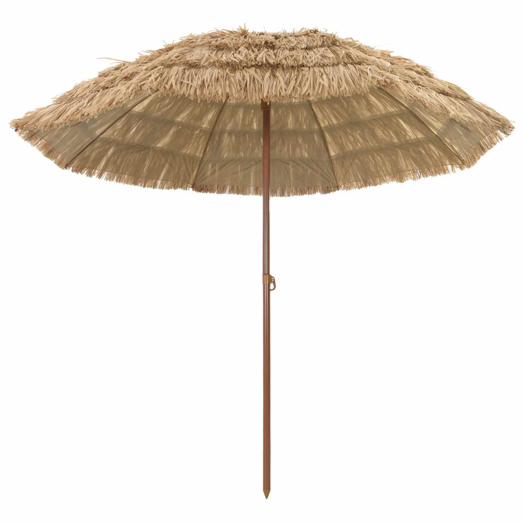 Strand Parasol Naturfarvet 255 x 255 x 255 cm Polyester og Stål