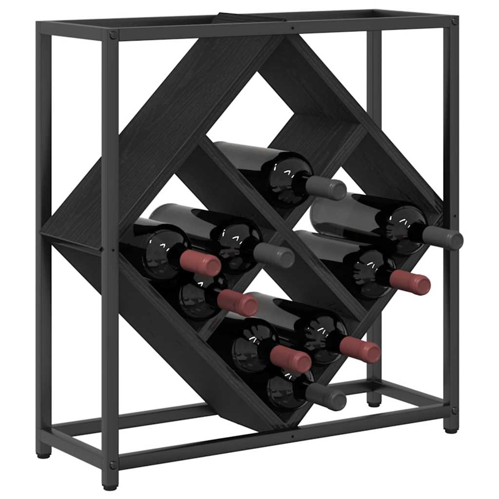 Vinfad Sort eg 51 x 18 x 52,5 cm Konstrueret træ