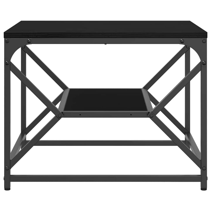Sofabord Sort eg 51 x 50 x 40 cm Ingeniørtræ og stål