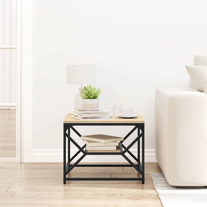 Sofabord Sonoma eg 51 x 50 x 40 cm Ingeniørtræ og stål
