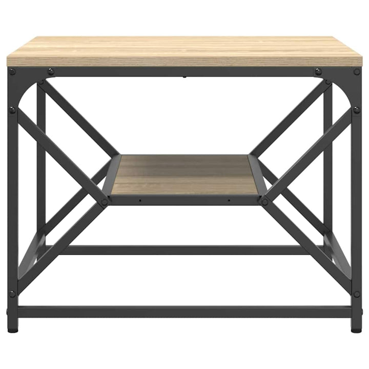 Sofabord Sonoma eg 51 x 50 x 40 cm Ingeniørtræ og stål