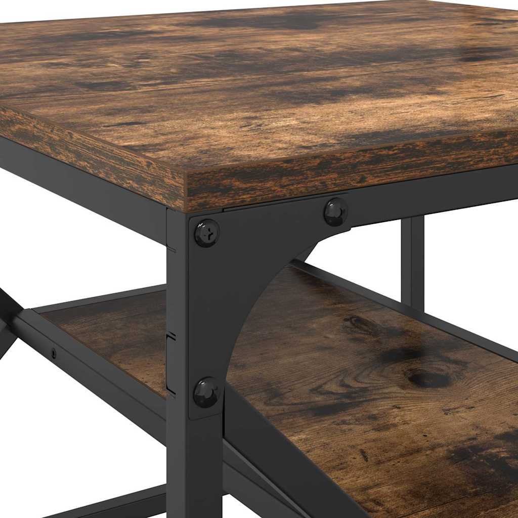 Sofabord Røget eg 51 x 50 x 40 cm Ingeniørtræ og stål