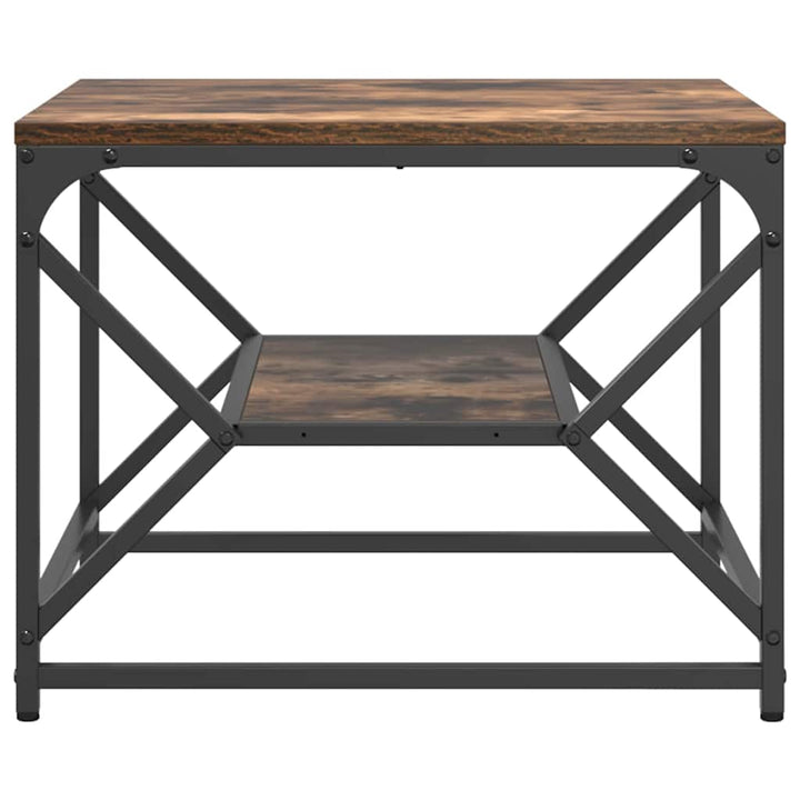 Sofabord Røget eg 51 x 50 x 40 cm Ingeniørtræ og stål
