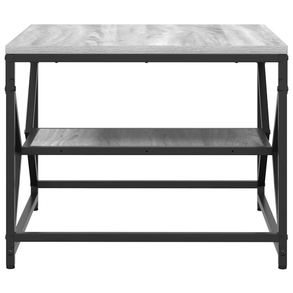 Sofabord Grå Sonoma 51 x 50 x 40 cm Ingeniørtræ og stål
