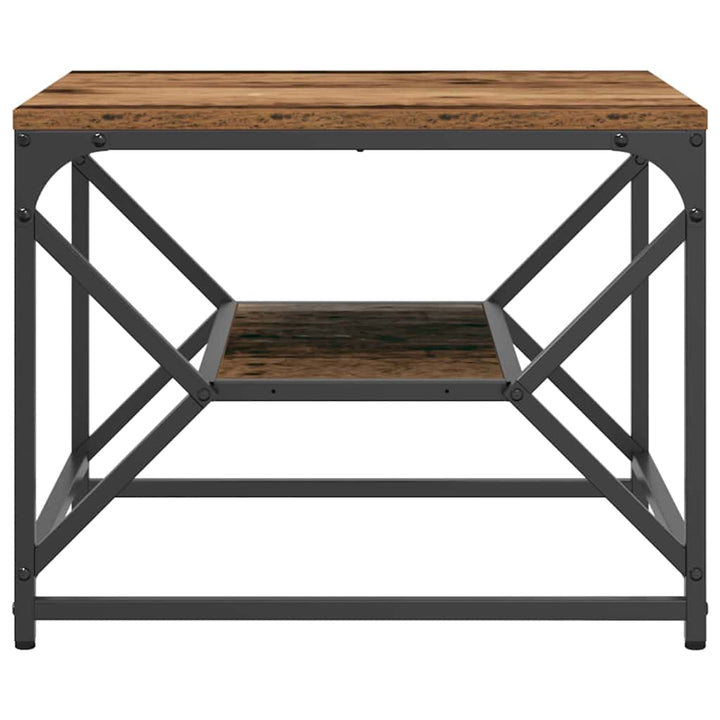 Sofabord Gammelt træ 51 x 50 x 40 cm Ingeniørtræ og stål