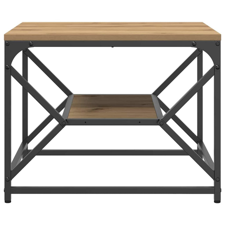 Sofabord Artisan Egetræ 51 x 50 x 40 cm Ingeniørtræ og stål