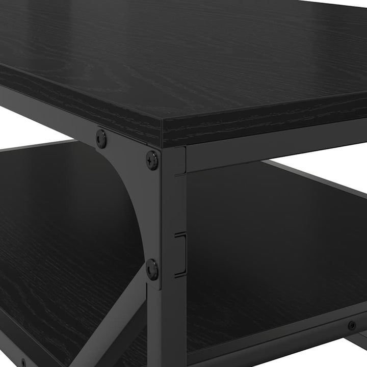 Sofabord Sort eg 90 x 50 x 40 cm Ingeniørtræ og stål
